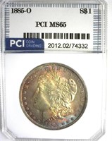 1885-O Morgan PCI MS65 Fabulous Toning