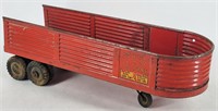 Steel Cargo Co. Red Metal Toy Trailer