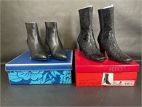 AeroSoles Square Toe Boots, Seychelles Black Boot