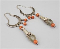 Sterling Silver & Gemstone Earrings.