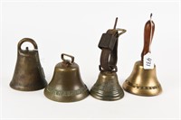 GROUPING OF 4 COLLECTOR BELLS