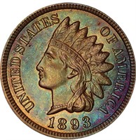 1C 1893  PCGS  MS66 BN CAC