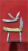 3 nice folding pocket knives