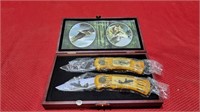 2 new in the case animal knives