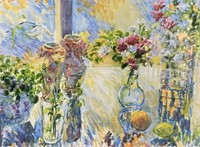Sandra Brett "Floral Still Life" acrylic 40" x 32