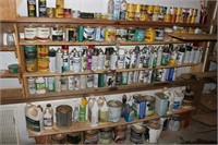 Wall of Paint & Stain Supplies