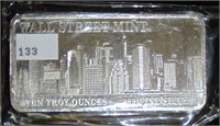 Wall Street Mint 10 Oz. Silver Bar .999