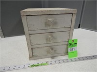 Small wooden 3 drawer cabinet