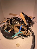 lot of belts, mostly vintage with imperfections