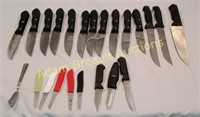 23 assorted kitchen knives