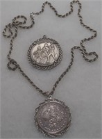 MORGAN DOLLAR & SPIRIT OF 76 PENDANT 3.6 OZ SILVER