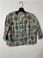 Vintage 1950s Femme Floral Button Top Shirt