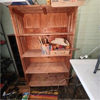 Vintage wood bookshelf