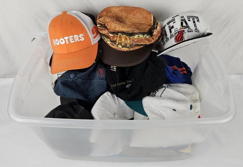 Tote Full Of Advertising Hats