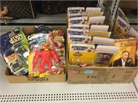 New on cards. Action figures. Sports, star wars