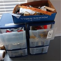 2 STORAGE CONTAINERS WITH MISC ITEMS