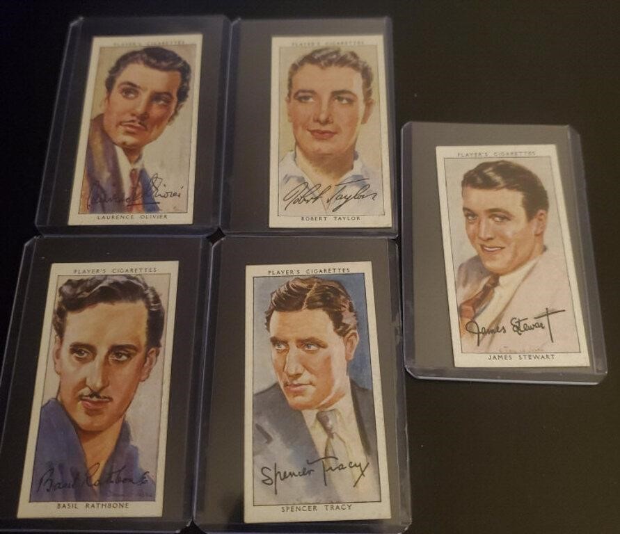 5 Film Stars Imperial Tobacco Cards