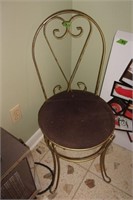 Metal vanity chair