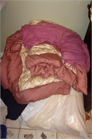 Linen lot-bedspread and other misc items