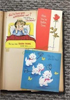 Great scrapbook of vintage greeting cards -