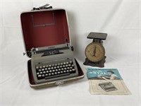 Vintage Royal Typewriter & National Family Scales