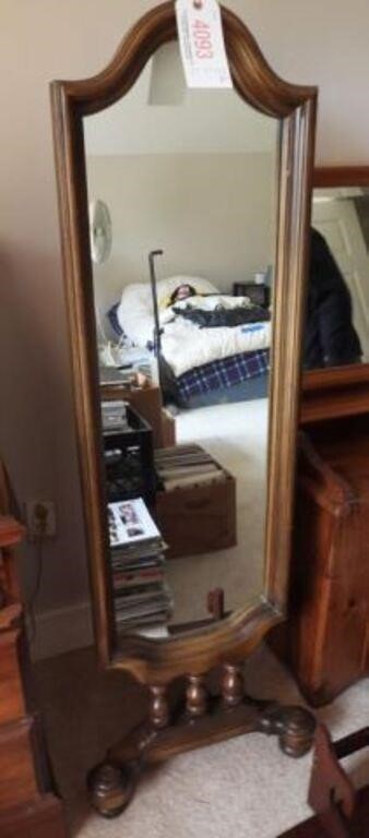 Vintage floor model dressing mirror 57”