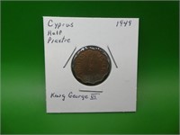 1949 Cyprus Half Piastre, King George V I