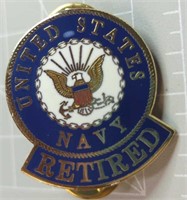 United States Navy retired pin