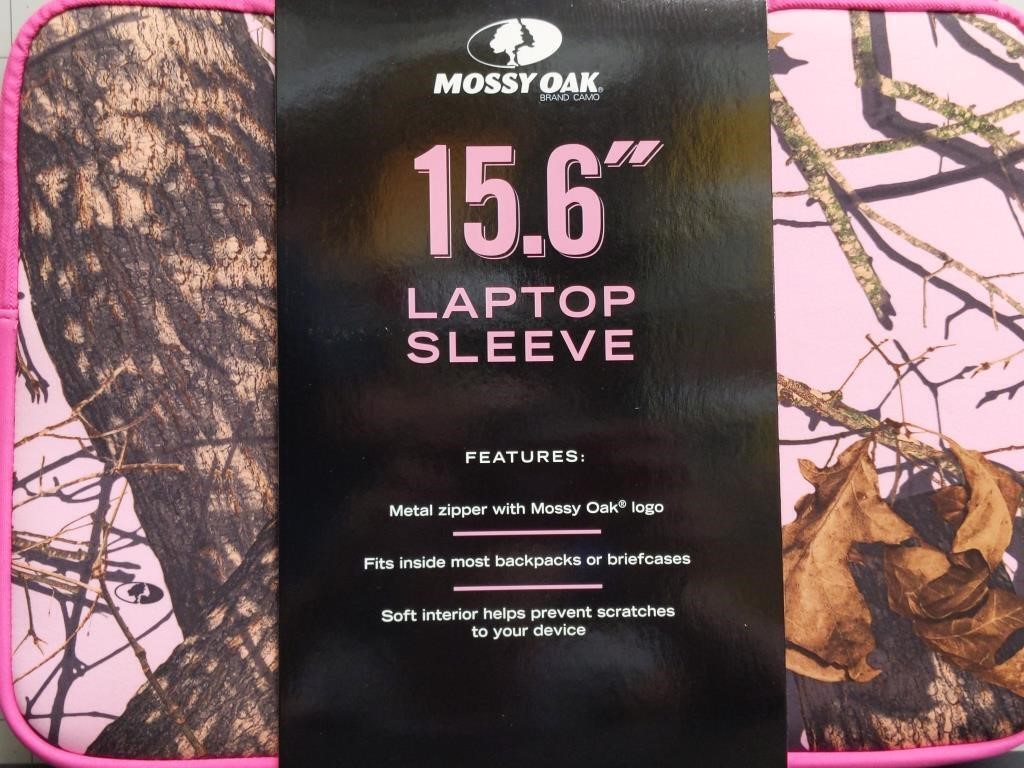 15.6 " laptop sleeve pink camo