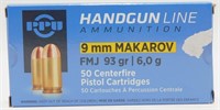50 rounds of 9mm Makarov FMJ