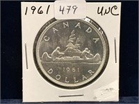 1961 Can Silver Dollar UNC