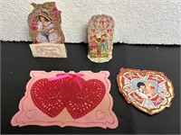 Antique Valentine Day card lot. Kids.