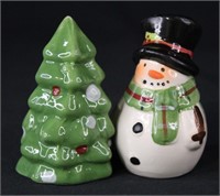Snowman & Tree Salt & Pepper Shakers