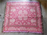 2 matching floral woven throws - Christmas fruit