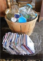 Wire basket full of new greeting cards,