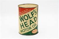 WOLF'S HEAD MOTOR OIL U.S. QT CAN