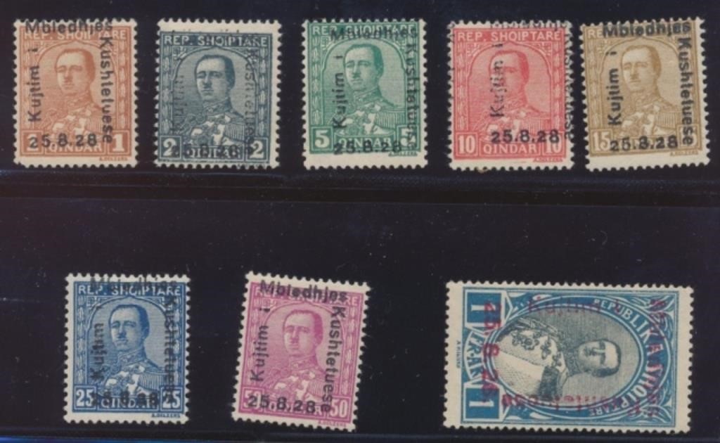 ALBANIA #210-217 MINT VF LH