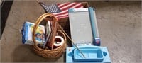 Lot Of Assorted Items: American Flag, Paper