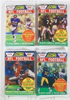 (4) 1990 Score Football Packs