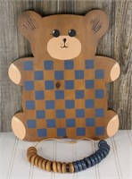Wooden Teddy Bear Checkerboard w/Checkers