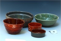 Six stoneware bowls