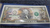 BATTLE OF FORT SUMTER COLORIZED $2 BILL
