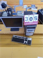 Computer Tower, HP Monitor, HP Keyboard