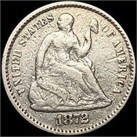 1872 Seated Liberty Half Dime NEARLY UNCIRCULATED