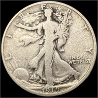 1919 Walking Liberty Half Dollar LIGHTLY