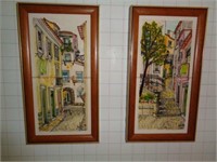 2 Framed Signed Tiles in Kitchen