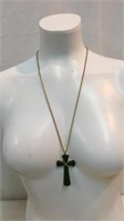 Avon Chain With Malachite Cross VJC