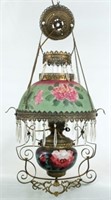 Victorian Hanging Light Fixture w/ Flowers