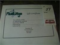 $500.00 Gift Cert, Courtesy of First Pass