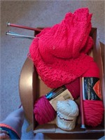 Crochet needles and yarn